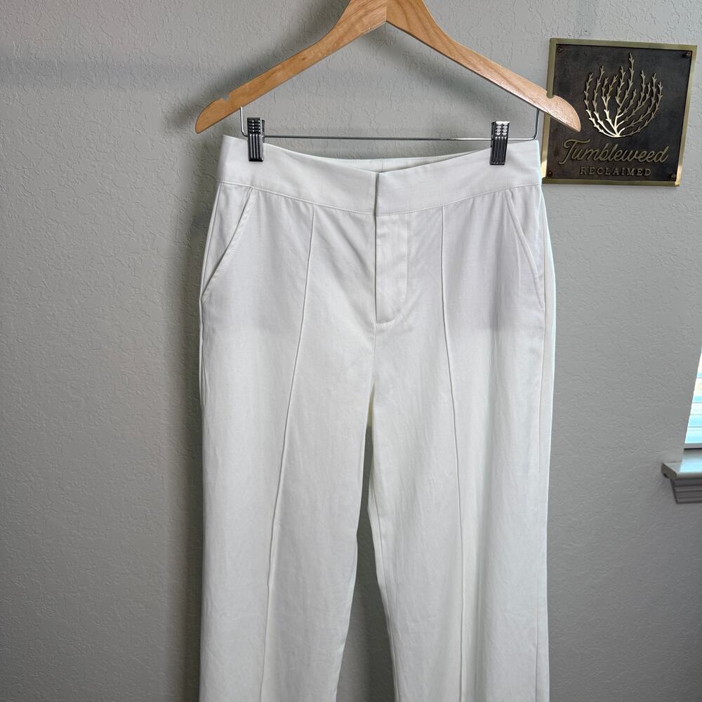 Women's Alice & Olivia White Seamed Flare Bottom Dress Pants Size 8 NWOT - Picture 10 of 13